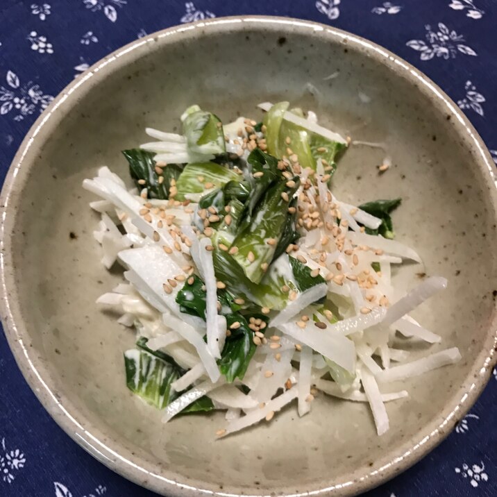 シャキシャキ大根とチンゲン菜の和え物 レシピ 作り方 By ボンド子 楽天レシピ